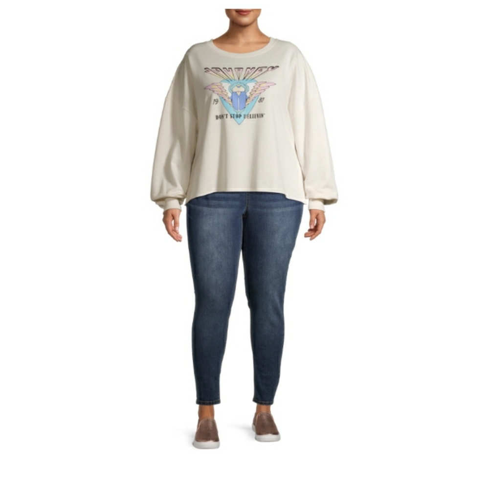 Curvy super high rise med blue Juniors plus XXXL(21) NOBO jeggings stretch jeans - Picture 4 of 7